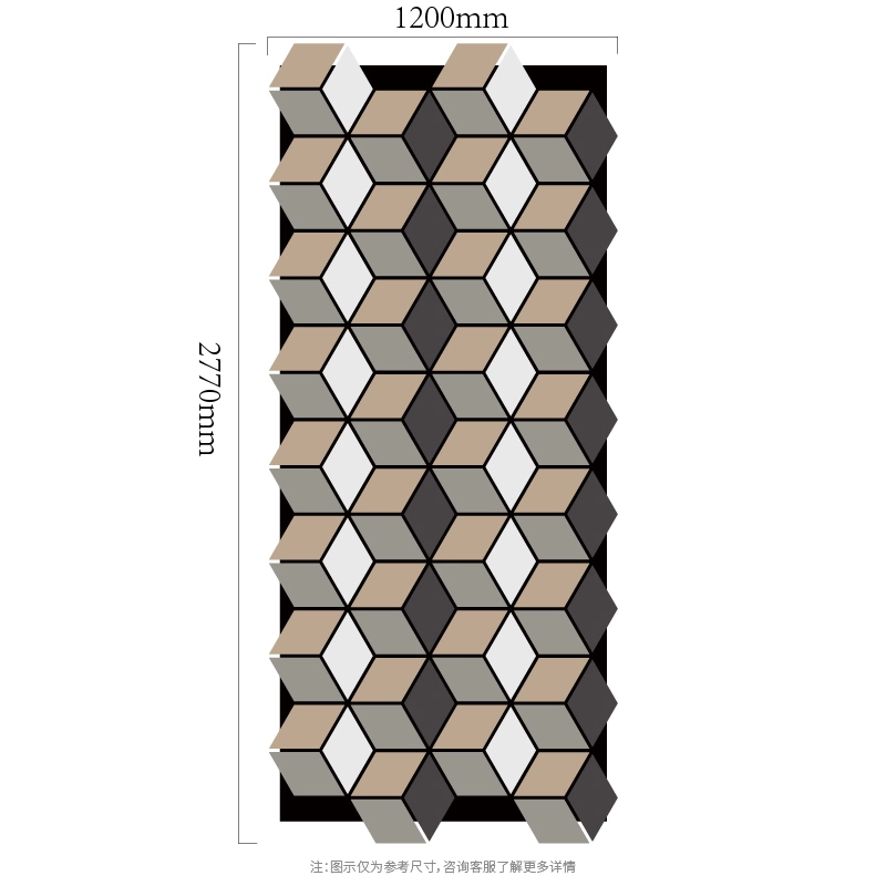 3D Cube Column Modular MDF-on-PET ακουστικό πάνελ τοίχου