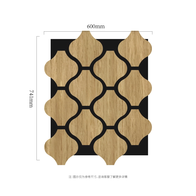 Ακουστικό πάνελ τοίχου από MDF-on-PET αλυσίδα Clover