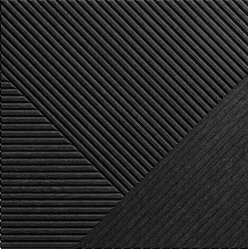 Wonear 3D UV Printed Grooved PET Charcoal Ebony Panel Wonear 3D UV Printed Grooved PET Charcoal Ebony Panel